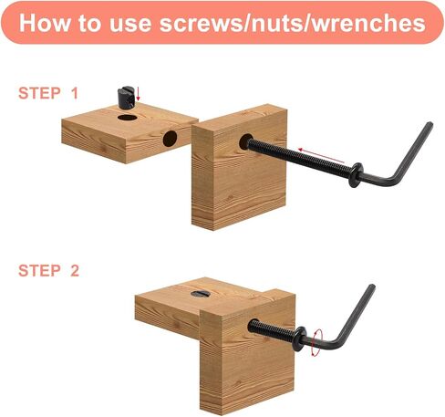 weideer 26 Set Crib Screws Hardware Replacement Kit Baby Bed Frame Bolts M6x20/40/50/60/70/80mm Barrel Nuts Wooden Dowel Pins Hex Drive Socket Cap Screws Kit for Beds Chairs Furniture in Kuwait