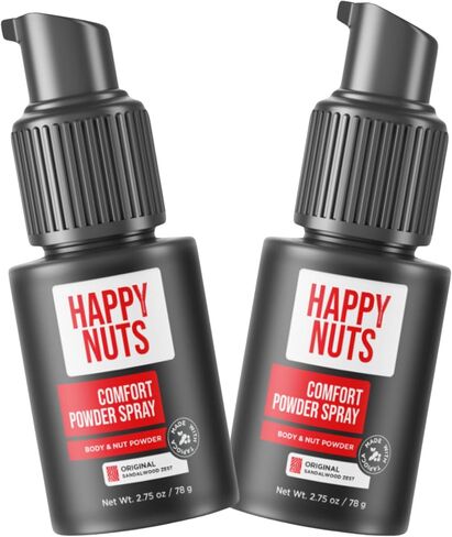 HAPPY NUTS Comfort Powder Spray: Anti Chafing & Mens Deodorant, Aluminum-Free, Sweat and Odor Control for Jock Itch, Groin and Men's Private Parts in Saudi Arabia