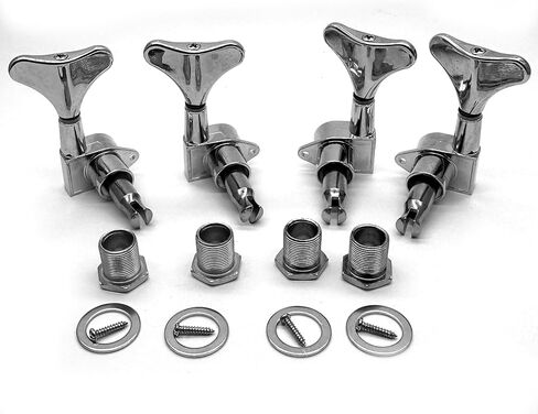 2R2L Electric Bass Guitar Sealed Tuning Pegs Tuners Machine Heads Tuning Keys/Buttons Guitar Parts Machine Head Tuners for Precision Bass and Jazz Bass (2R2L Black) in Kuwait