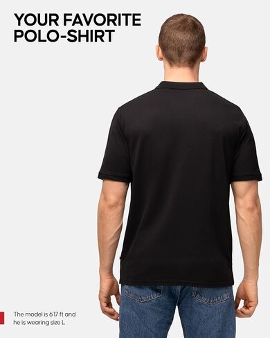 DANISH ENDURANCE Men's Polo Shirt, Organic Cotton, Short Sleeve, Classic in Kuwait
