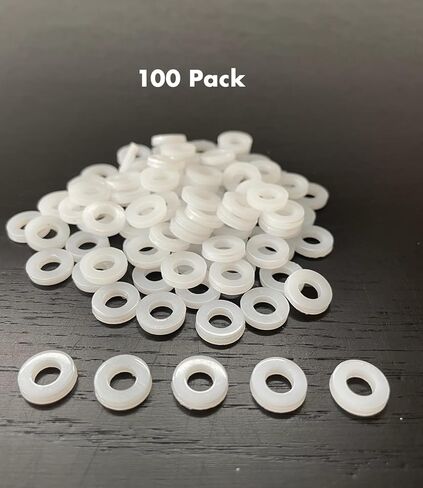 AIAS Nylon Tension Rod Washers (White, 100 Pack) in Kuwait