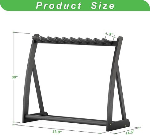 Guitar Stand Rack, Multi-Guitar Display Rack Adjustable Bamboo Guitars Holder Electric Guitar Stands Floor Storage for Bass Acoustic, Home Studio, Band Stage(Natural) in Saudi Arabia