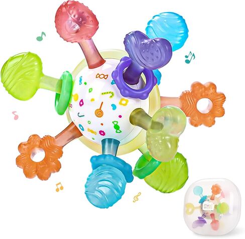 ألعاب التسنين للأطفال، كرة تسنين حسية متعددة، ألعاب تسنين للأطفال من مونتيسوري، حلقات تسنين من السيليكون للأطفال، لعبة مضغ للأطفال من عمر 0 ​​إلى 12 شهرًا، خالية من مادة BPA in Kuwait