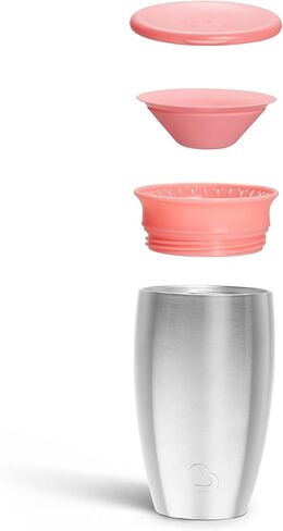 Munchkin® Miracle® 360 Toddler Sippy Cup, Spill Proof, 10 Ounce, Stainless Steel, Blue in Kuwait