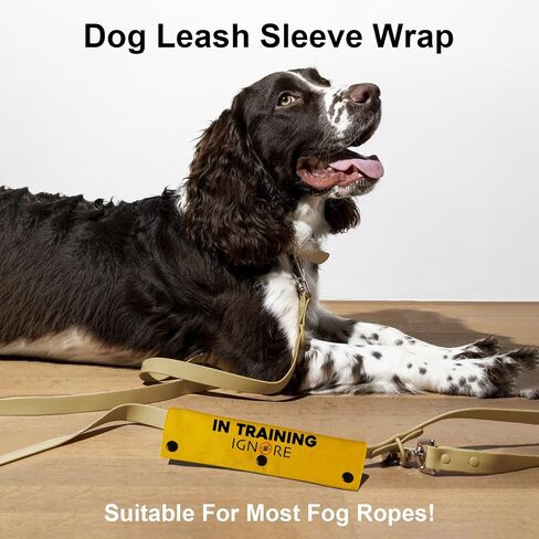 YROVWENQ Do Not Pet Dog Leash Wrap Yellow for Dogs Rope with Message - Hilarious Gift Idea for Pet Birthdays and More (Working Dog Do Not Pet Sleeve) in Saudi Arabia