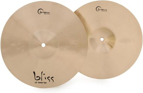 Dream Cymbals and Gongs 12 Inch Hi Hat Cymbals (BHH12) Bundle with Liquid Audio Instrument Polishing Cloth - Dream Cymbals Bliss Series in Saudi Arabia