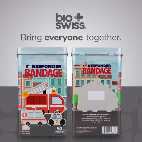 ضمادات BioSwiss، ضمادة ذاتية اللصق على شكل الأميرة سندريلا، العناية بالجروح المعقمة خالية من اللاتكس، لوازم أدوات الإسعافات الأولية الممتعة للأطفال والكبار، 50 قطعة in Saudi Arabia