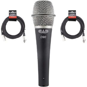 Briskdrop CAD Audio D90 Handheld Dynamic Microphone Bundle with 2 XLR Cables