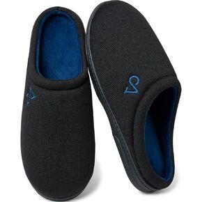 COZYAREA Men's Cozy House Slippers Indoor Memory Foam Insoles & Rubber Soles