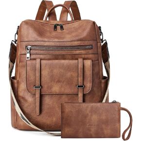 KoboIn Backpack Purse for Women Fashion Designer Travel Backpack Convertible Casual Daypack with Wristlet (Two-toned grey)