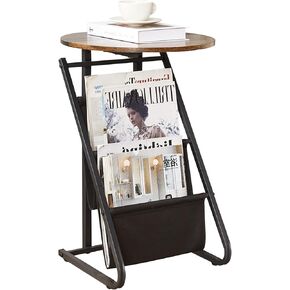 JOIN IRON Storage Bookshelf, Detachable Brochure Display Stand, Floor-Standing Magazine Rack with 4 Pockets, Newspaper Stand Easy to Move Easy to Assemble Compartments for Living Room