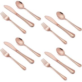 12-Piece Kids Silverware, HaWare Stainless Steel Toddler Utensils Flatware Set, Preschooler Eating Utensils Includes 4 Spoons 4 Forks 4 Knives, Metal Children Cutlery for Home School, Mirror Finished