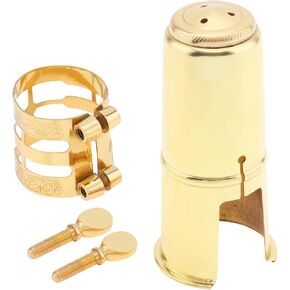 OriGlam Alto Sax Saxophone Mouthpiece, Saxophone Mouthpiece Kit with Mouthpiece Cap and Metal Ligature, Mouthpiece Cap Ligature for Saxophone Accessories
