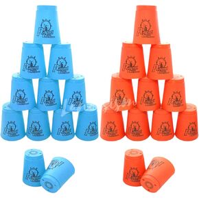 Lancisism 48Pcs Quick Stacking Cups Set, BPA-Free Material Sports Training Stacking Cup Game, Classic Family Game for Kids Adults Idea (12 Blue & 12 Green & 12 Purple & 12 Red)