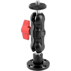1/4"-20 Mini Ball Head Wall Ceiling Mount for Monitor Home Surveillance System (Black)