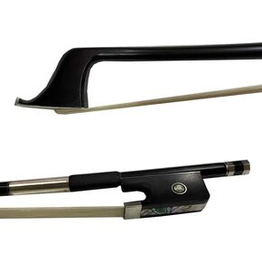 black carbon fiber cello bow white horse hair 4/4 for adult full size