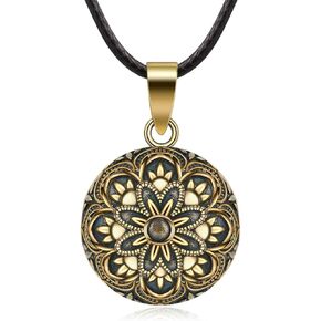 EUDORA Harmony Ball Chime Bola Necklace for Pregnancy, Vintage Copper Maternity Bell Wishing Ball Gifts for Mother Wife Daughter Grils, 30 & 45 inch Rope