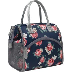 FlowFly Insulated Lunch Bag Wide-Open Lunch Box Large Tote Leakproof Cooler with Drink Holder and Multi Pockets for Women Men Adult Kids Work Picnic Travel Beach Hiking, Leopard in Kuwait