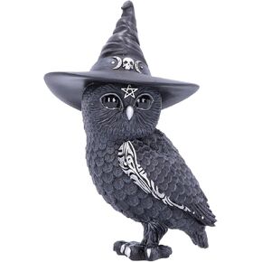 Nemesis Now Owlocen Witches Hat Occult Owl Figurine, 13.5cm, Black