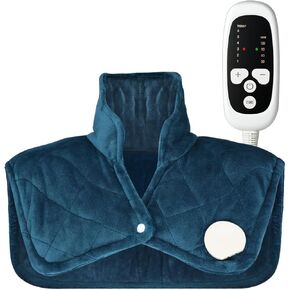 Weighted Heating Pad for Neck and Shoulders, Extra Large Heated Wrap with 6 Heat Settings 4 Auto-Off, Christmas Birthday Gifts for Women Men Mom Dad Grandpa Grandma