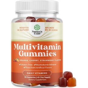 Potent Daily Multivitamin Gummies for Adults - Wellness Blend of Vitamin D A C E B12 Zinc and Biotin - Adult Vitamin Gummy for Energy and Immunity - Non-GMO Gluten Free and Halal - 180 Gummies in Kuwait
