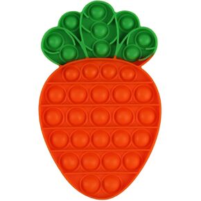 Anboor Pop Fidget Toys, Carrot Push Bubble Fidget Sensory Poppers Toys Stress Relief for Kids Easter Eggs Hunt Autism Eucational Present Party Favors