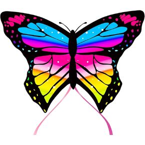 TOY Life Butterfly Kites for Kids Age 4-8 Boys, Beach Kites for Kids Age 8-12, Kites for Adult Easy to Fly, Large Kites for Kids Age 3-5, Rainbow Kites, Kids Kites Easy to Fly, Kids Outdoor Toys Games