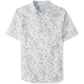 Gymboree,Matching Family Short Sleeve Button Up Shirt Dad, Blue Seas - Adult,XLarge (Adult)