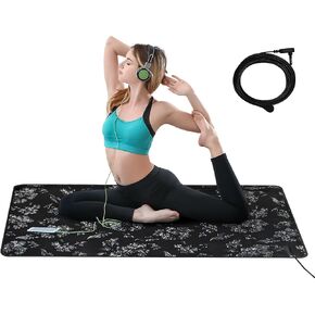 Grounding Mat Kit 2 Pack, 11.8x23.6 Inch Computer Mouse Pad, Grounded Mat for Stress Relief and Better Sleep, Black Conductive Carbon
