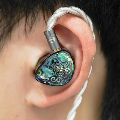 HiFiGo Juzear Butterfly 61T 1DD+6BA IEMs، محرك HiFi 1 ديناميكي و6 سماعات أذن هجينة متوازنة داخل الأذن مع قناة صوتية ناعمة (3.5 ملم) in Kuwait