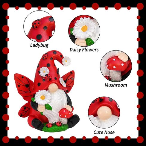 ديكور KnomeKo Lavender Gnomes، ديكورات حديقة Gnome من الراتنج الربيعي للمنزل في الداخل/الخارج، ديكورات الباستيل الأرجواني الربيعي الخزامى المزرعة فراشة Gnome in Kuwait