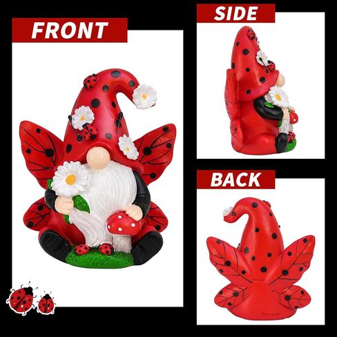ديكور KnomeKo Lavender Gnomes، ديكورات حديقة Gnome من الراتنج الربيعي للمنزل في الداخل/الخارج، ديكورات الباستيل الأرجواني الربيعي الخزامى المزرعة فراشة Gnome in Kuwait