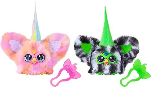 مجموعة من قطعتين من Furby Furblets، لعبة Mini Friends Ray-Vee وHip-Bop، أكثر من 45 صوتًا لكل واحدة، عبارات موسيقية وFurbish، ألعاب قطيفة إلكترونية، قوس قزح ووردي/أرجواني، هدايا عيد الفصح للأطفال، للأعمار من 6 سنوات فما فوق in Kuwait