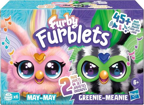 مجموعة من قطعتين من Furby Furblets، لعبة Mini Friends Ray-Vee وHip-Bop، أكثر من 45 صوتًا لكل واحدة، عبارات موسيقية وFurbish، ألعاب قطيفة إلكترونية، قوس قزح ووردي/أرجواني، هدايا عيد الفصح للأطفال، للأعمار من 6 سنوات فما فوق in Kuwait