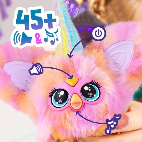 مجموعة من قطعتين من Furby Furblets، لعبة Mini Friends Ray-Vee وHip-Bop، أكثر من 45 صوتًا لكل واحدة، عبارات موسيقية وFurbish، ألعاب قطيفة إلكترونية، قوس قزح ووردي/أرجواني، هدايا عيد الفصح للأطفال، للأعمار من 6 سنوات فما فوق in Kuwait