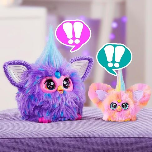 مجموعة من قطعتين من Furby Furblets، لعبة Mini Friends Ray-Vee وHip-Bop، أكثر من 45 صوتًا لكل واحدة، عبارات موسيقية وFurbish، ألعاب قطيفة إلكترونية، قوس قزح ووردي/أرجواني، هدايا عيد الفصح للأطفال، للأعمار من 6 سنوات فما فوق in Kuwait