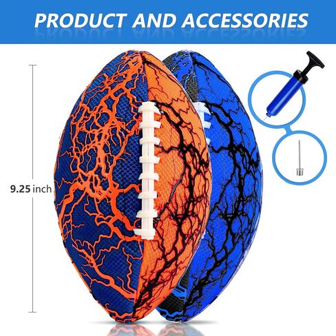 Jasonwell Pool Beach Water Football - 2Pack Strong Grip Waterproof Football for All-Weather Play Pool Toys Beach Games Outdoor Sports Toy Christmas Birthday Gifts for Kids Boys Teens Adults in Saudi Arabia