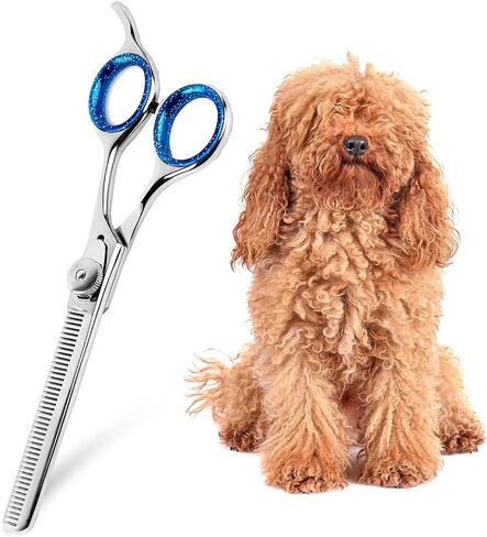 Professional 4.5-Inch Thinning Shears - Small Dog Grooming Scissors for Dogs' Faces and Eyes - Sharp & Durable - Ideal for Tight Spaces and Detailed Grooming - Pet and Cat Grooming Supplies in Saudi Arabia