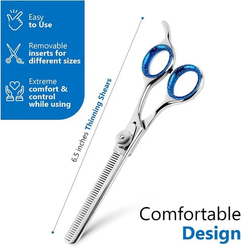 Professional 4.5-Inch Thinning Shears - Small Dog Grooming Scissors for Dogs' Faces and Eyes - Sharp & Durable - Ideal for Tight Spaces and Detailed Grooming - Pet and Cat Grooming Supplies in Saudi Arabia