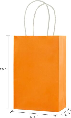 SUNCOLOR 24-Pack Small Gift Bags with Handles, 8" Rainbow Party Favor Bags in Saudi Arabia