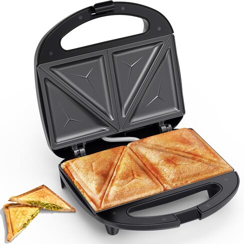 ABS07 Sandwich Maker, 2 Slice Grilled Cheese Maker with Non-stick Flat Plates, Indicator Lights, Cool Touch Handle, Easy to Clean and Store, 750 W in Saudi Arabia
