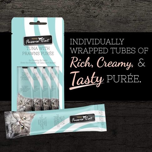 Fussie Cat Tuna with Ocean Fish Puree Grey 4 Count (Pack of 1) in Kuwait