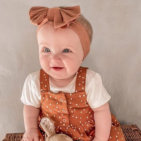 Niceye Baby Bows and Headbands، أقواس شعر قابلة للتمدد لحديثي الولادة الرضع الفتيات والفتيان إكسسوارات شعر الأطفال الناعمة المصنوعة يدويًا - 8 عبوات in Kuwait