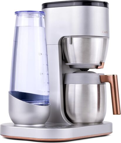 Café Specialty Grind and Brew Coffee Maker, Single-Serve to 10-Cup Thermal Carafe, with Built-In Bean Grinder & Removable 75oz Water Reservoir, WiFi & Smart Connected, SCA Certified, Matte White in Kuwait