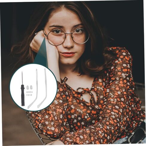 POPETPOP Eyeglass Replacement Arm- 1 Pair Universal Glasses Arm Replacement Legs Fashion Metal glasses replacement temple in Saudi Arabia