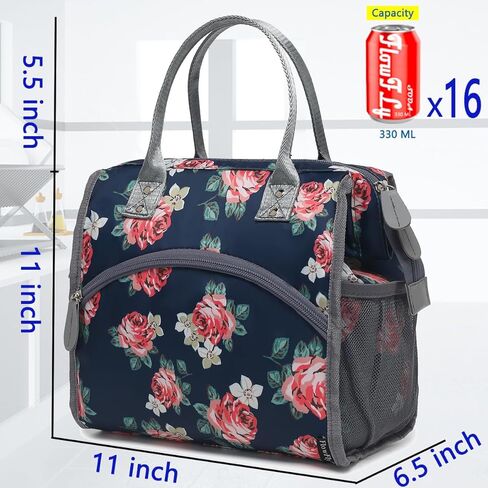 FlowFly Insulated Lunch Bag Wide-Open Lunch Box Large Tote Leakproof Cooler with Drink Holder and Multi Pockets for Women Men Adult Kids Work Picnic Travel Beach Hiking, Leopard in Kuwait