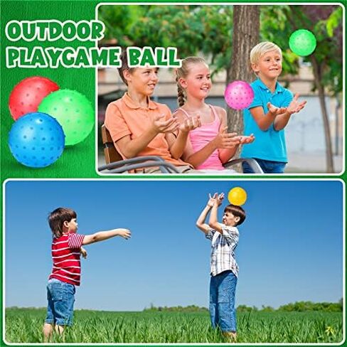 Knobby Balls 4.72 Inch Spiky Bounce Ball Toy Large Bouncy Balls Bulk Inflatable Sensory Balls Soft Massage Stress Plastic Balls for School Party Play Outdoor Indoor Party Favors, 5 Colors in Kuwait