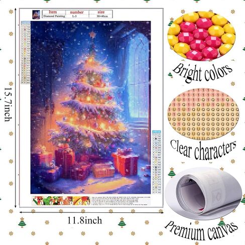 FysaH Christmas Diamond Painting Kits,Christmas Tree Diamond Painting Kits for Adults,DIY Paint by Numbers (Reindeer) in Saudi Arabia