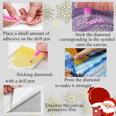 FysaH Christmas Diamond Painting Kits,Christmas Tree Diamond Painting Kits for Adults,DIY Paint by Numbers (Reindeer) in Saudi Arabia