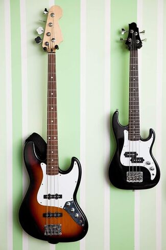 Ohuhu Guitar Wall Mount Hanger, 2-Pack Rotatable Hardwood Guitar Hangers with Screws, Adjustable Stopper Guitar Mount Hook Holder Stand for Acoustic Electric Guitar Banjo Bass Ukulele Mandolin (Wood) in Saudi Arabia